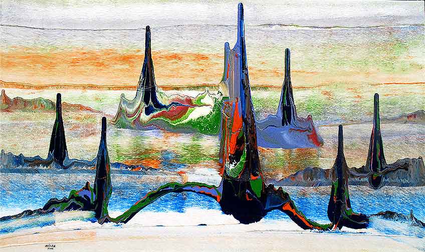 Untitled 1980 | Acrylic on canvas 36“ x 60“ | Private collection © Niska