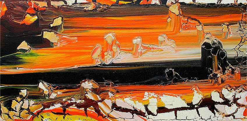 Untitled 1980 | Acrylic on canvas 18“ x 36“ | Private collection © Niska