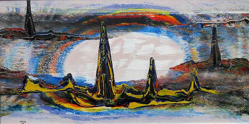 Untitled 1980 | Acrylic on canvas 18“ x 36“ | Private collection © Niska