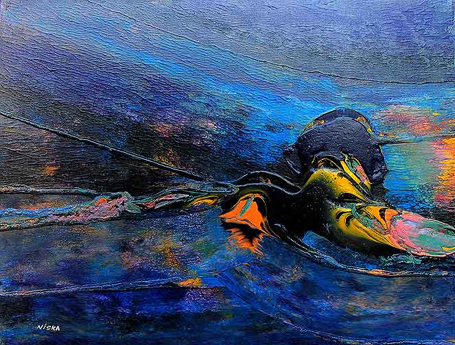 Untitled Undated | Acrylic on canvas 22“ x 28“ | Available © Niska