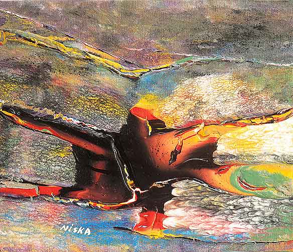 Untitled Undated | Acrylic on canvas 12“ x 14“ | Available © Niska
