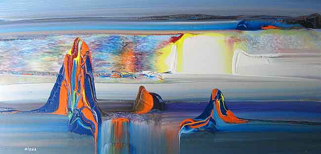 Untitled Undated | Acrylic on canvas 18“ x 36“ | Available © Niska